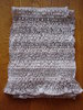 Echarpe rayée gris clair en coton et soie