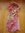Echarpe foulard MARC ROZIER en mousseline de soie blanche, rose, prune, verte