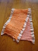 Echarpe réversible tour de cou en soie et coton orange et corail