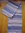 Longue étole rayée bleue MARC ROZIER en soie, coton et lin