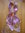 Echarpe foulard MARC ROZIER en mousseline blanche, rose, violette, marron