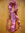 Echarpe foulard MARC ROZIER en mousseline imprimée sur fond rose vif