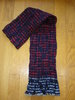 Longue écharpe smockée en soie rouge et noire MARC ROZIER