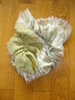 BON PLAN - Petite écharpe boa tour de cou en mousseline de soie rayée verte