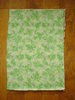 Echarpe foulard imprimé toile de Jouy anis et vert en gaze de coton
