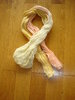 Echarpe plissée ombrée en lin et coton - Dégradé de jaune à orangé clair