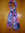 Echarpe en mousseline de soie bandes satin MARC ROZIER bleue, orange, rose, verte, violette