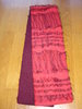Echarpe tubulaire ouatinée en laine et tulle rouge et prune