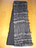 Echarpe tubulaire ouatinée en laine et tulle grise et noire
