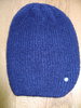 Bonnet bleu marine en laine mohair mélangée